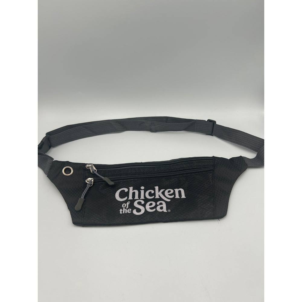Chicken of the Sea Black Ripstop Fanny Pack Waist Belt Bag Adjustable Strap